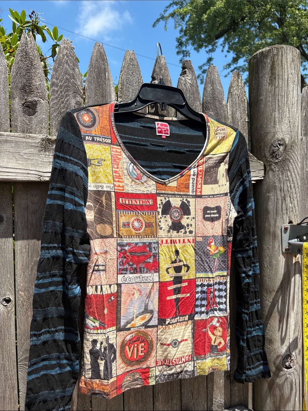 Adventures Des Toiles size 38 gorgeous artsy top!!